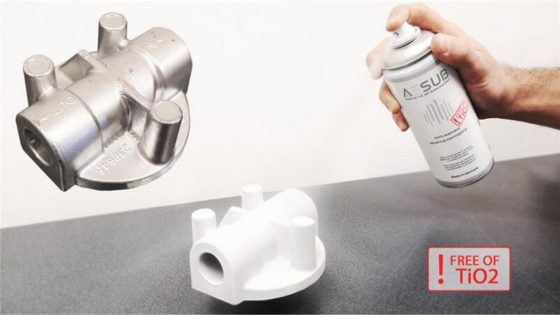 AESUB White Scanning Spray - helpt om donkere of spiegelende oppervlakken nauwkeurig te 3D-scannen | Bits2Atoms