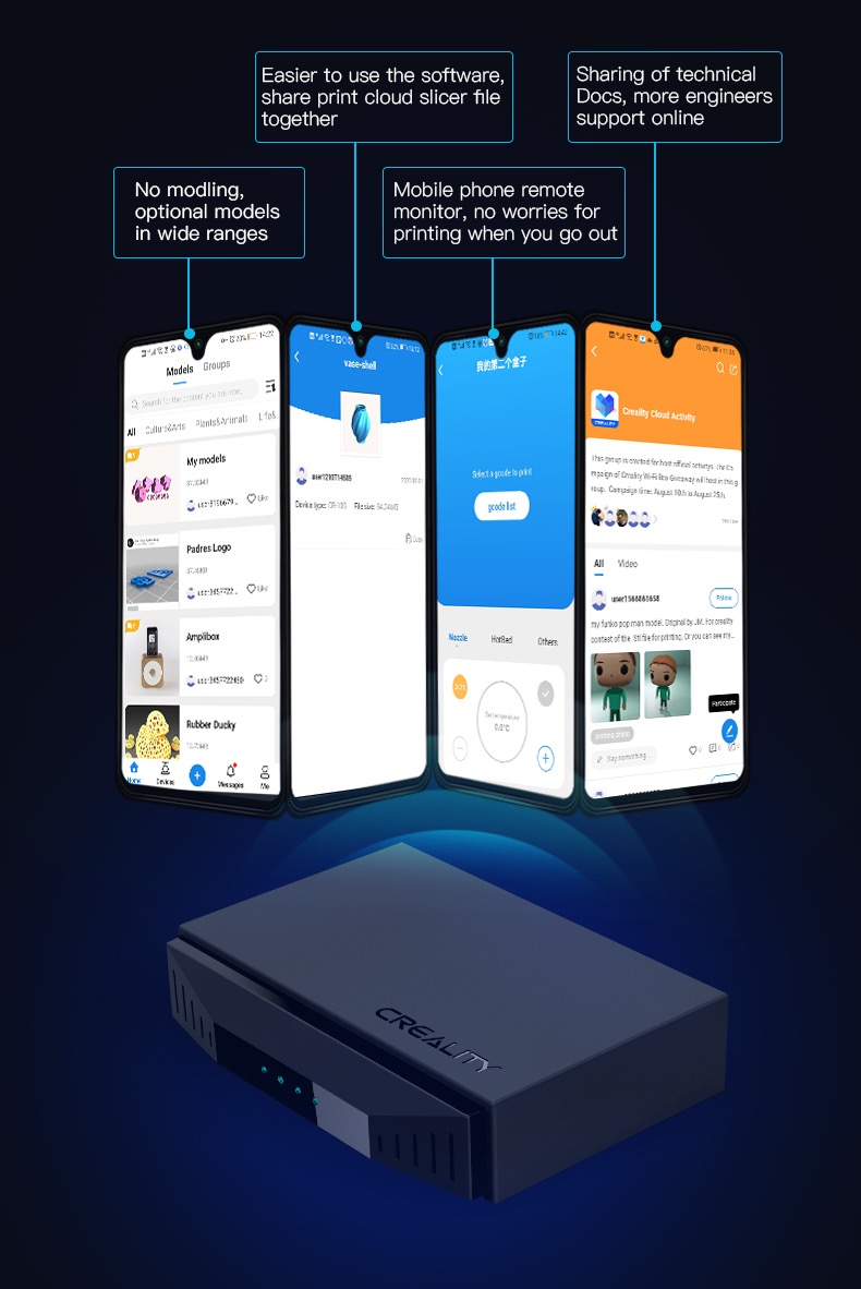 Creality WiFi Box, verbindt uw Creality met uw Smartphone, iPad etc