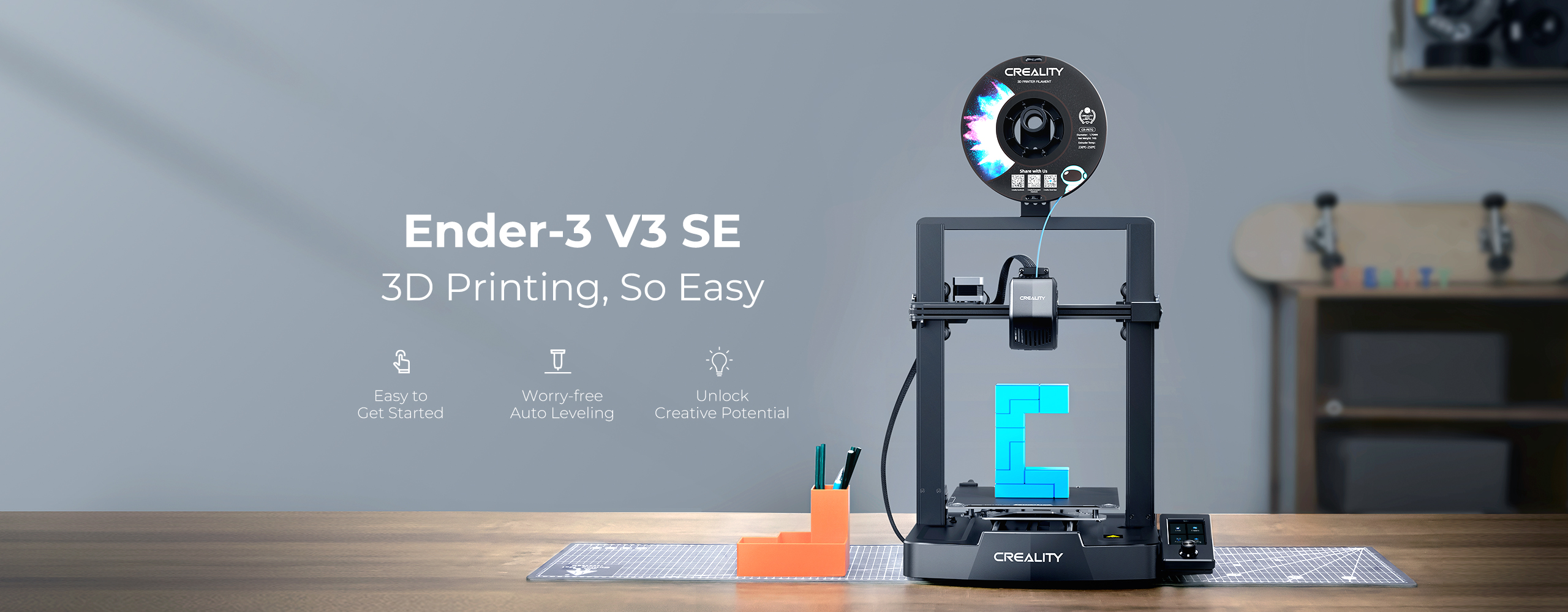Creality Ender-3 V3 SE 3D-printer, maakt 3D-printen eenvoudig | Bits2Atoms
