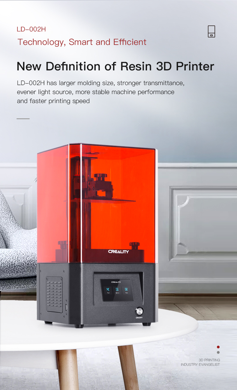 Creality LD-002H groter en stabieler dan de LD-002R