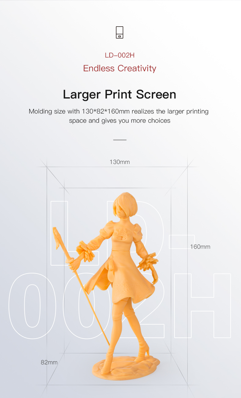 Creality LD-002H groter print volume