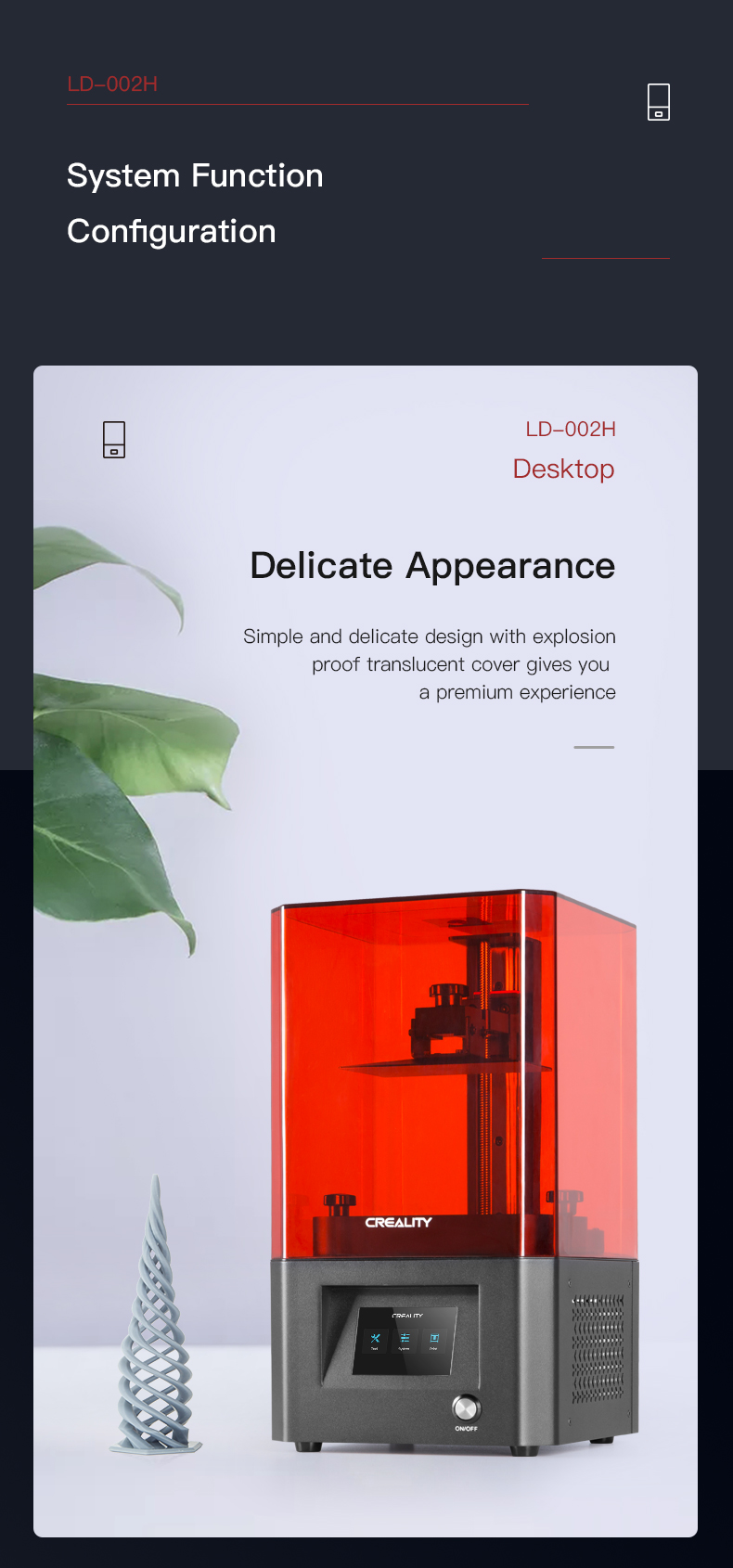 Creality LD-002H premium experience