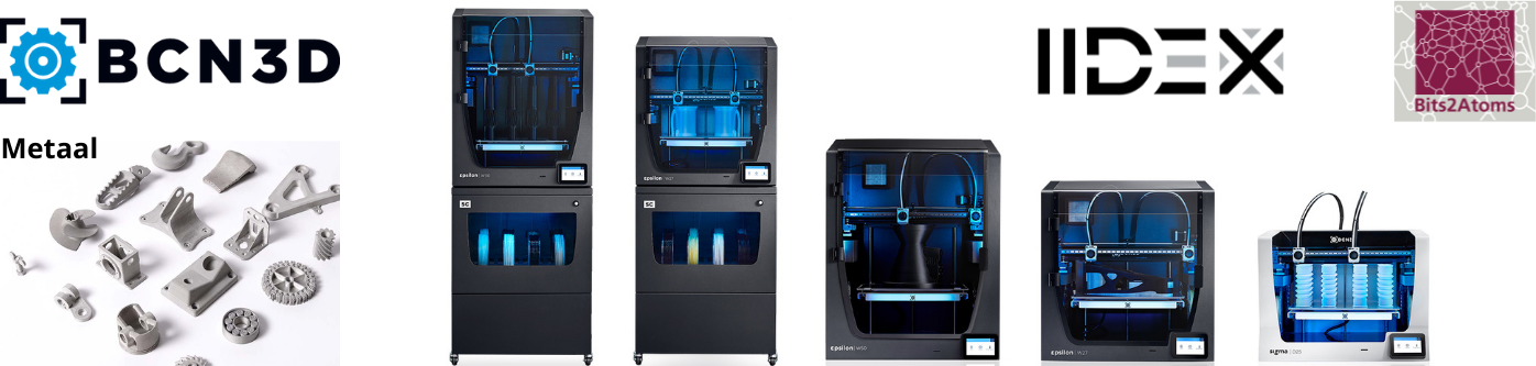 BCN3D professionele 3D-print oplossingen (Epsilon W50, Epsilon W27, Sigma D25)