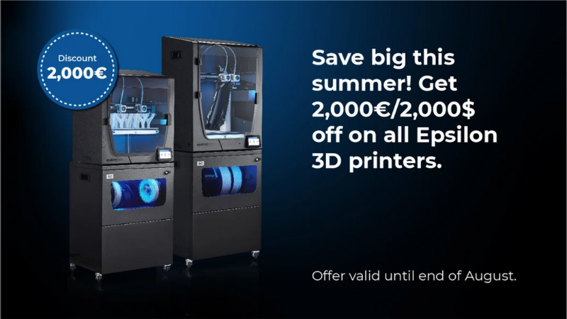 BCN3D Zomeractie Epsilon 3D-printers