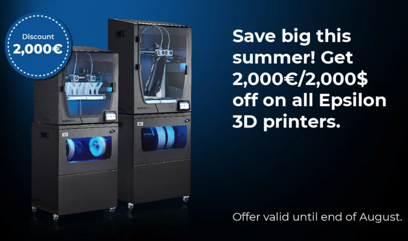 Zomeractie: Bespaar €2.000 op de BCN3D Epsilon Professionele 3D-printer!