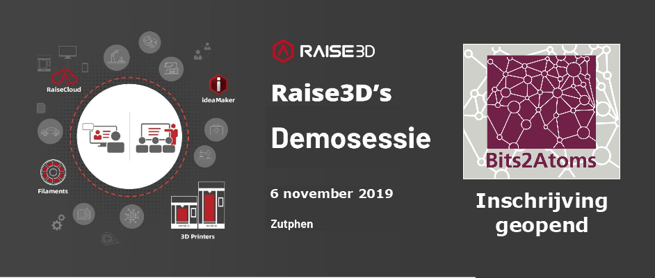 Raise3D Demosessie Bits2Atoms 6 november 2019