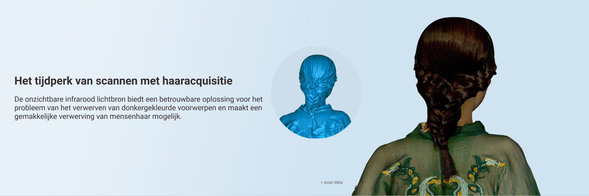 Shining 3D Einscan H 3D-scanner scanen van haar is mogelijk | Bits2Atoms