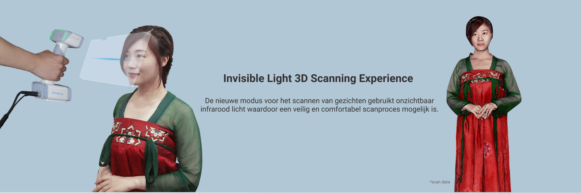 Shining 3D Einscan H 3D-scanner infrarood prettig voor de ogen | Bits2Atoms
