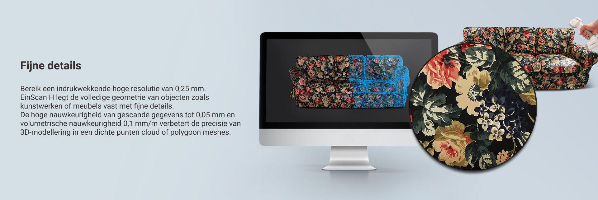 Shining 3D Einscan H 3D-scanner in kleur 3d-scannen | Bits2Atoms
