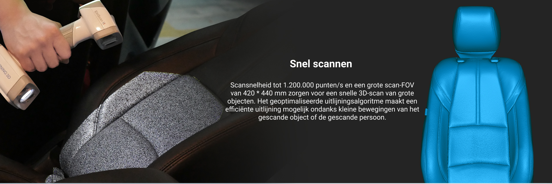 Shining 3D Einscan H 3D-scanner snel 3D-scannen | Bits2Atoms