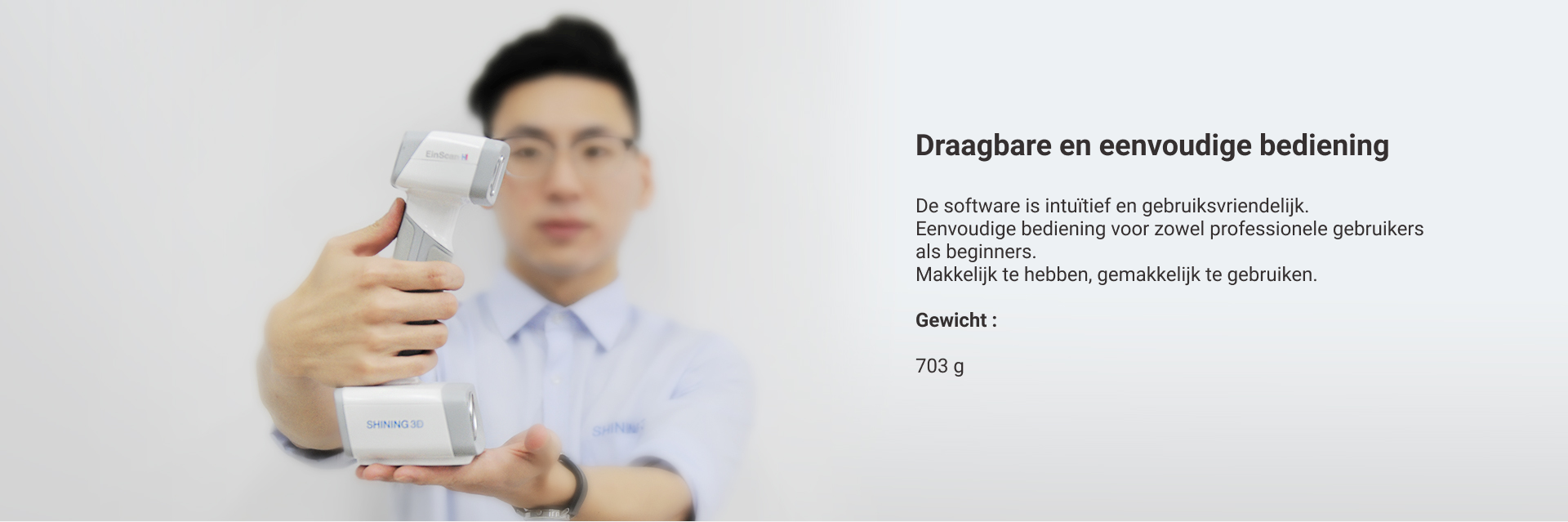 Shining 3D Einscan H 3D-scanner handheld, goed draagbaar | Bits2Atoms