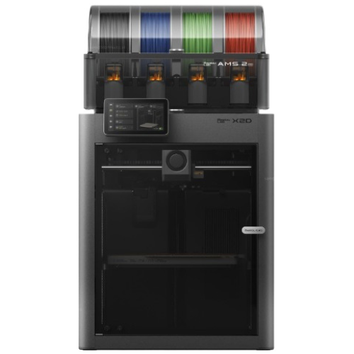 Bambu Lab X2D AMS Combo dual-nozzle 3D-printer van voren