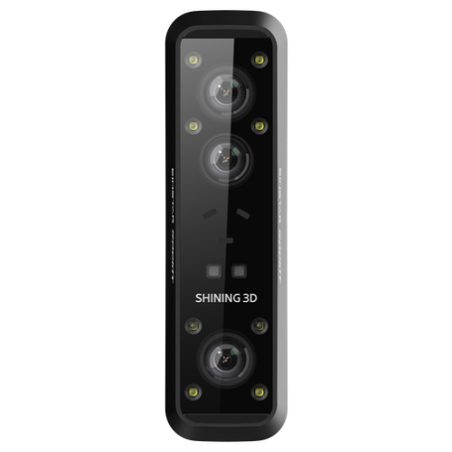 EINSTAR RockIt 3D-scanner front met blue laser lijnen en IR VCSEL camera systeem