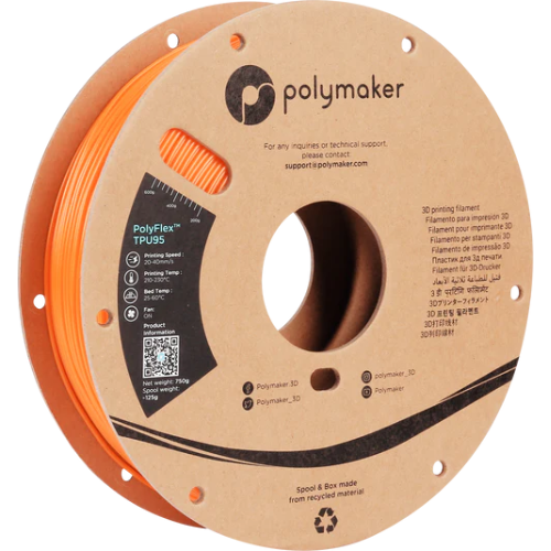 Polymaker PolyFlex Orange Filament 750 gram