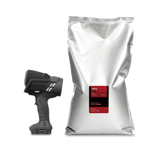 Raise3D PA12 v1.5 Black Powder met SLS-geprint onderdeel voor de Raise3D RMS220