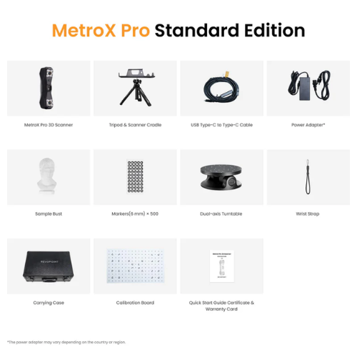 Revopoint MetroX Pro Standard Edition inhoud verpakking