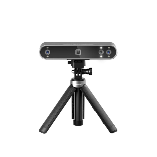 Revopoint POP 3 Plus 3D Scanner vooraanzicht op statief