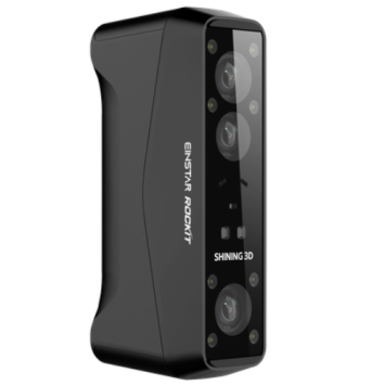 EINSTAR RockIt 3D-scanner zijaanzicht zwarte behuizing handheld blue laser scanner