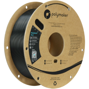 Polymaker PolySonic High Speed PLA Zwart Filament Bits2atoms