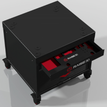 De lade van de Raise3D Printer Cart biedt ruimte voor alle gereedschappen - Bits2Atoms
