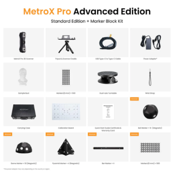 Revopoint MetroX Pro Advanced Edition inclusief Marker Block Kit