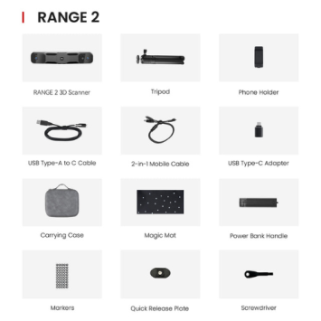 Revopoint Range 2, Revopoint Range2, draagbare 3d scanner, 3d scannen grote objecten | Bits2Atoms