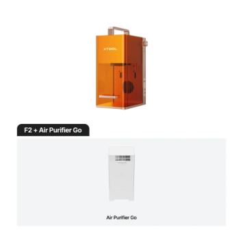 xTool F2 met Air Purifier Go – draagbare lasergraveerder met compacte luchtzuivering