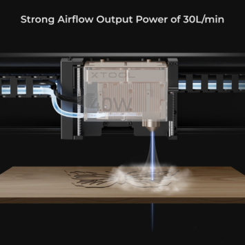 xTool S1 Smart Air Assist Set voor S1 laser graveermachine  | Bits2Atoms