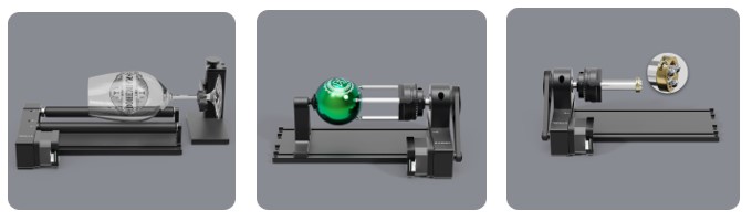 xTool Rotary Attachment 2 Pro - RA2 Pro - roterend hulpmiddel voor lasergraveren van cilinders, bollen en ringen